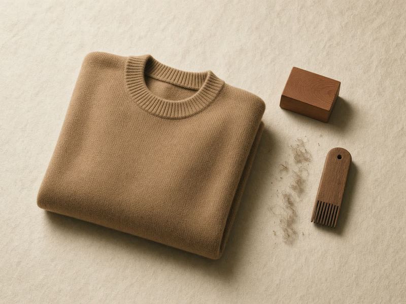 How to Stop Clothes Pilling (Without Binning the Sweater) — still life for this Care & repair guide on Nonchallant