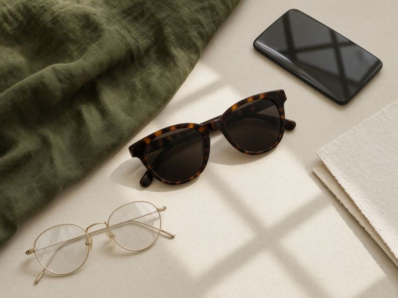 Eyewear still life — Nonchallant lenses, not just frames
